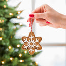 Baking Spirits Bright Ornament Fabric Gingerbread Snowflake, 5", Asst of 2