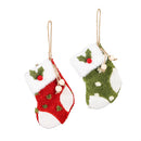 Christmas Vacation Ornament Fabric Stocking, 6.5"H, Asst of 2