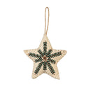 VivaStyle Ornament, Fabric Ornament, Embroidered Holiday Icon with Pine Stem, Asst of 2
