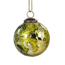 Shades of Green Ornament Marble Glass, Asst, 4.5"H