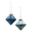 Season to Sparkle Ornament Diamond Crackle Glass, Asst, 4.5"H