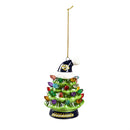 4" LED Ceramic Christmas Tree Ornament with Team Santa Hat, Nashville Predators