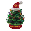 4" LED Ceramic Christmas Tree Ornament with Team Santa Hat, Iowa State