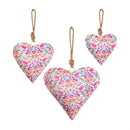 Petal Paradise Heart Shaped Metal Hanging D√©cor Set