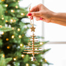 Wood Christmas Tree 3D Ornament