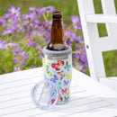 Butterfly Toile Stainless Steel Quatre Chiller Silicone Cap and Tumbler Slide Lid, Gift Box