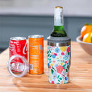 Bursting Blossoms Stainless Steel Quatre Chiller with Silicone Cap and Tumbler Slide Lid, Gift Box