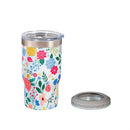 Bursting Blossoms Stainless Steel Quatre Chiller with Silicone Cap and Tumbler Slide Lid, Gift Box