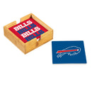 Buffalo Bills Ceramic Coasters Set, 4pcs with Wood Caddy