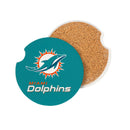Miami Dolphins Car Coaster Set, 2pc