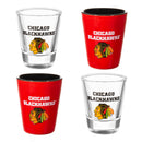 4-Piece Ceramic and Glass 2oz. Cup Set, Chicago Blackhawks