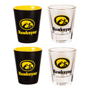 4-Piece Ceramic and Glass 2oz. Cup Set, University of Iowa