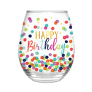 17 OZ Stemless Glass w/Box, Happy Birthday,3sl2344