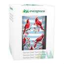Holiday Poinsettia Tumbler Stainless-Steel, Winter Cardinals, 20oz, Gift Box