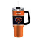 40oz Stainless Steel Mega Cup w/ Straw, Chicago Bears