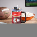 40oz Stainless Steel Mega Cup w/ Straw, Kansas City Chiefs