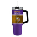 40oz Stainless Steel Mega Cup w/ Straw, Minnesota Vikings