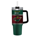 40oz Stainless Steel Mega Cup w/ Straw, Minnesota Wild