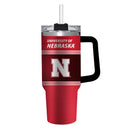 40oz Stainless Steel Mega Cup w/ Straw, University of Nebraska