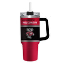 40oz Stainless Steel Mega Cup w/ Straw, University of Wisconsin-Madison