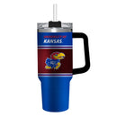40oz Stainless Steel Mega Cup w/ Straw, University of Kansas