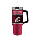 40oz Stainless Steel Mega Cup w/ Straw, Washington State University