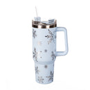 40oz Stainless Steel Canyon Cup w/ Straw, Snowflakes