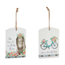 Wooden Wall Decor, 2 Asst: Bicycle, Rabbit