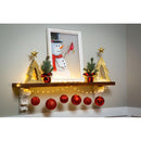 Snowman with Cardinal Hand Painted Screen Wood Frame Wall Decor, 16"W x 20"H,3wp825