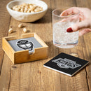 Los Angeles Kings Ceramic Coasters Set, 4pcs with Wood Caddy