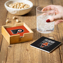 Philadelphia Flyers Ceramic Coasters Set, 4pcs with Wood Caddy