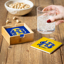 South Dakota State University Ceramic Coasters Set, 4pcs with Wood Caddy