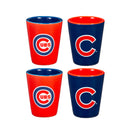 Chicago Cubs 4-Piece Ceramic 2oz. Cup Set