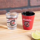 University of South Carolina 4-Piece Ceramic and Glass 2oz. Cup Set