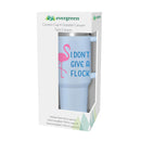 I Don't Give A Flock Flamingo Canyon Cup, Double Wall Stainless Steel w/ Straw, 40oz, Gift Box