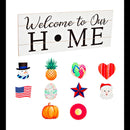 Interchangeable Wood Sign, "Welcome To Our Home"