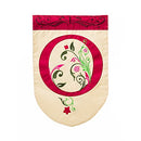 Flag, Gar, Floral Scroll Monogram O