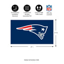 Full Color PVC Mat, 16" x 28", New England Patriots