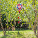 Happy Scarecrow Couple Burlap Balloon Spinner