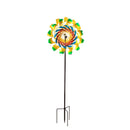 75"H Primary Color Swirl with Curved Edges Wind Spinner