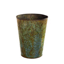Set of 3 Nested Metal Planter with Leaf Embossing