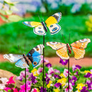 Butterfly with Spring Wing Metal Garden Stake, 36", CDU