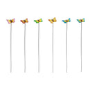 Pollinator Garden Sake, Butterfly Plant Pick with Metal Bucket Display Program, 16"
