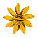 Petal & Plow Wind Spinner, Metal Yellow Sunflower Wall Spinner, 13"