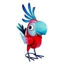 Palm Beach Garden Statue, Metal Bright & Colorful Cockatoo, 14"H