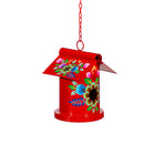What She Shed Birdhouse, Metal Decorative Vibrant Hand-Painted Bird House, 6" H