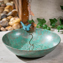 Green Verdigris Rain Chain Basin