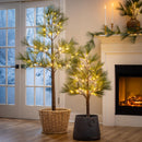 Woodland Storybook Tree Pine Indoor/Outdoor LED Artificial Tree, 48"H