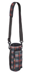 Neoprene Bottle Carrier w/Drawstring, Plaid