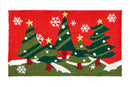Christmas Trees Indoor/Outdoor Hooked Rug 24"x42"
